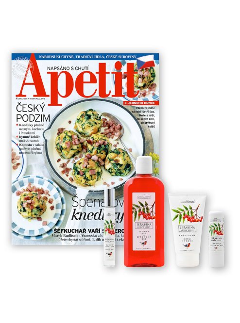 ROČNÍ PŘEDPLATNÉ APETIT + PÉČE MANUFAKTURA JEŘABINA + DIGI VERZE ZDARMA