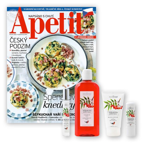 ROČNÍ PŘEDPLATNÉ APETIT + PÉČE MANUFAKTURA JEŘABINA + DIGI VERZE ZDARMA