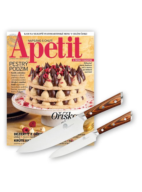 ROČNÍ PŘEDPLATNÉ APETIT + SADA NOŽŮ DELLINGER  (2 ks) + DIGI VERZE ZDARMA