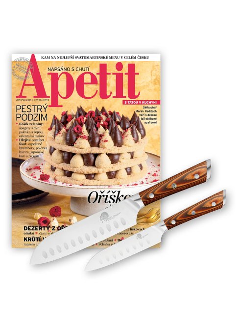 ROČNÍ PŘEDPLATNÉ APETIT + SADA NOŽŮ DELLINGER  (2 ks) + DIGI VERZE ZDARMA
