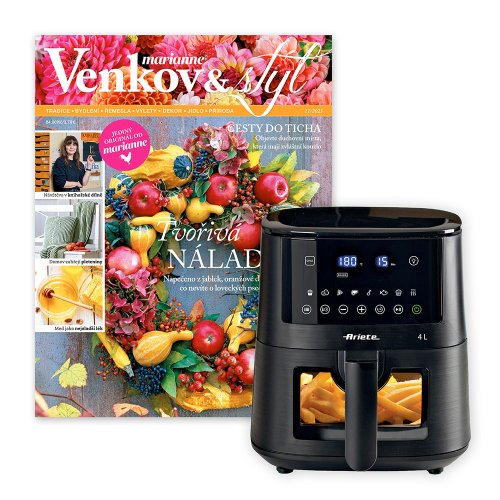 ROČNÍ PŘEDPLATNÉ MARIANNE VENKOV A STYL + HORKOVZDUŠNÁ FRITÉZA ARIETE + DIGI VERZE ZDARMA