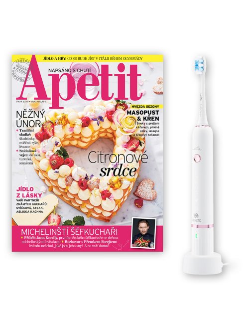 ROČNÍ PŘEDPLATNÉ APETIT + SONICKÝ KARTÁČEK ETA + DIGI VERZE ZDARMA