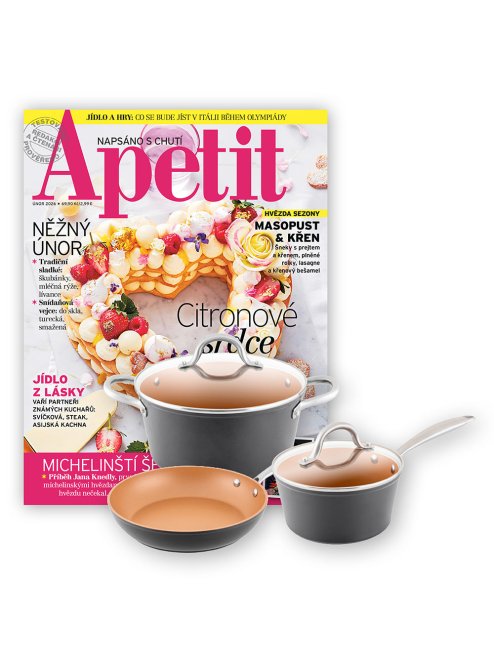 DVOULETÉ PŘEDPLATNÉ APETIT + SADA NÁDOBÍ ETA STELLON +  DIGI VERZE ZDARMA