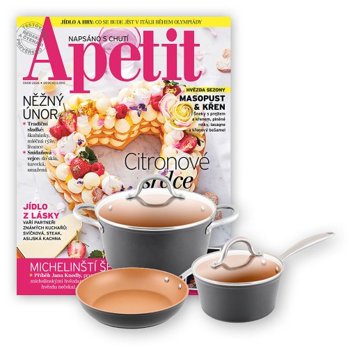 DVOULETÉ PŘEDPLATNÉ APETIT + SADA NÁDOBÍ ETA STELLON +  DIGI VERZE ZDARMA
