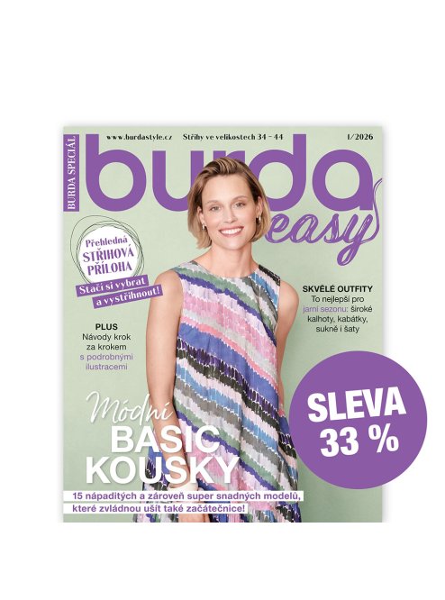ROČNÍ PŘEDPLATNÉ BURDA EASY SE SLEVOU 33 %