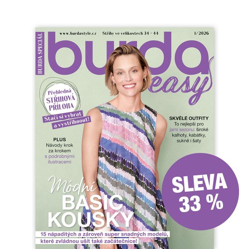 ROČNÍ PŘEDPLATNÉ BURDA EASY SE SLEVOU 33 %