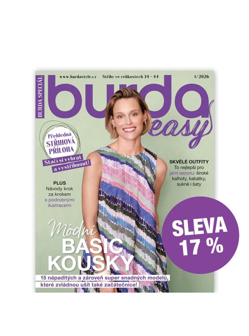 ROČNÍ PŘEDPLATNÉ BURDA EASY SE SLEVOU 17 %