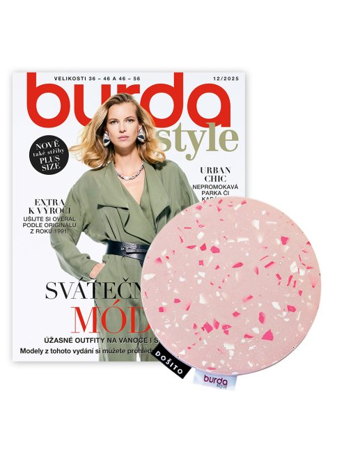 ROČNÍ PŘEDPLATNÉ BURDA STYLE + MAGNETICKÝ JEHELNÍČEK RŮŽOVÝ