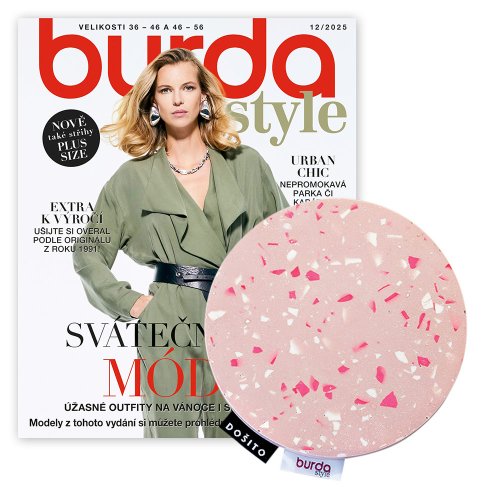 ROČNÍ PŘEDPLATNÉ BURDA STYLE + MAGNETICKÝ JEHELNÍČEK RŮŽOVÝ