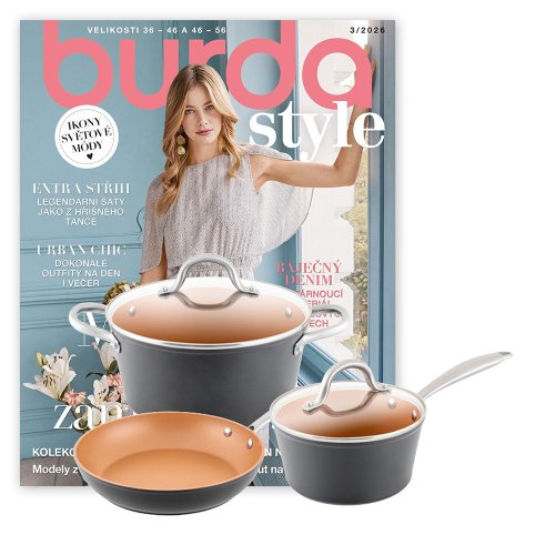 ROČNÍ PŘEDPLATNÉ BURDA STYLE + SADA NÁDOBÍ ETA STELLON (5 ks)