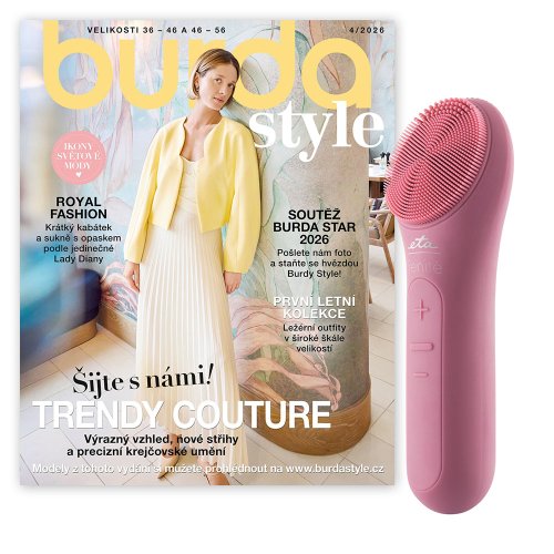 PŮLROČNÍ PŘEDPLATNÉ BURDA STYLE + KARTÁČEK NA OBLIČEJ ETA