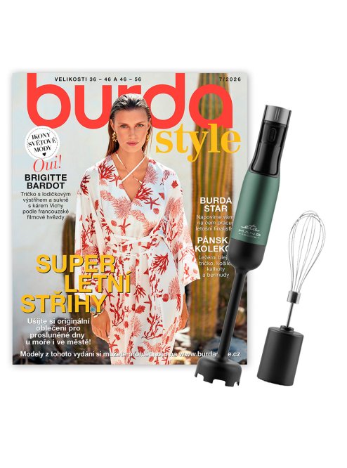 ROČNÍ PŘEDPLATNÉ BURDA STYLE + PONORNÝ MIXÉR ETA MANO