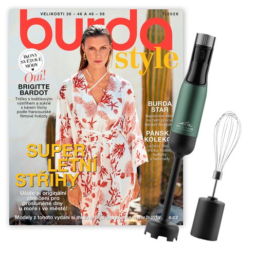 ROČNÍ PŘEDPLATNÉ BURDA STYLE + PONORNÝ MIXÉR ETA MANO