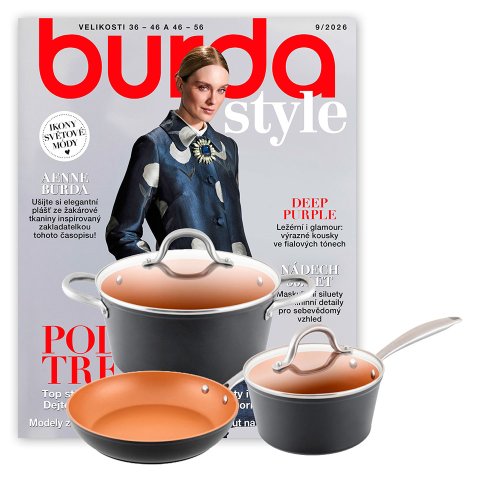 ROČNÍ PŘEDPLATNÉ BURDA STYLE + SADA NÁDOBÍ ETA