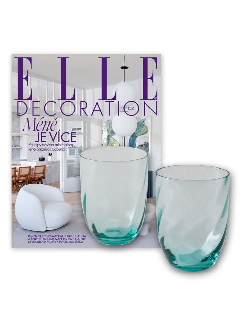 ROČNÍ PŘEDPLATNÉ ELLE DECORATION + SKLENICE KLIMCHI (2 ks) + DIGITÁLNÍ VERZE ZDARMA