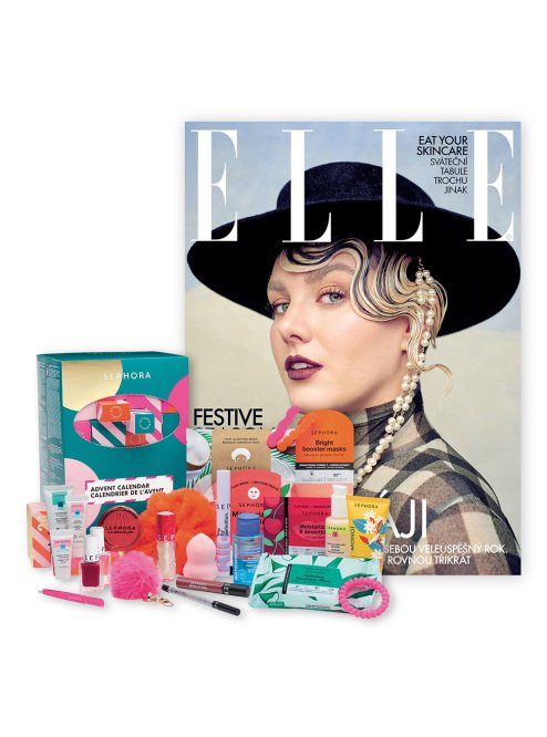 ROČNÍ PŘEDPLATNÉ ELLE + ADVENTNÍ KALENDÁŘ SEPHORA  + DIGI VERZE ZDARMA