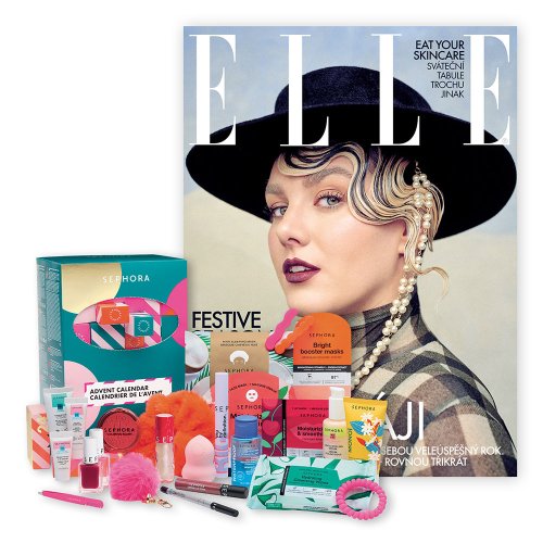 ROČNÍ PŘEDPLATNÉ ELLE + ADVENTNÍ KALENDÁŘ SEPHORA  + DIGI VERZE ZDARMA