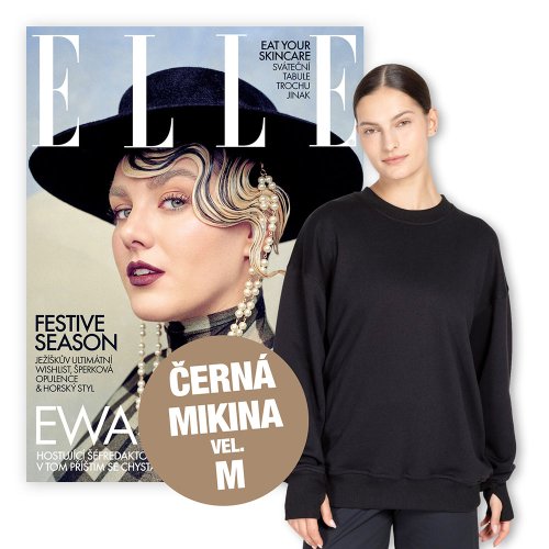 Roční předplatné + mikina ELLE x KINOKO (černá)