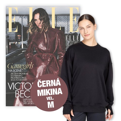 Roční předplatné + mikina ELLE x KINOKO (černá)