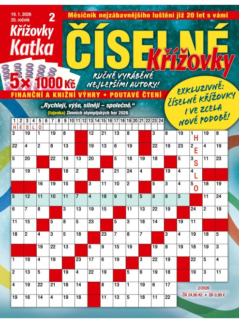 Roční předplatné Katka Číselné křížovky se slevou