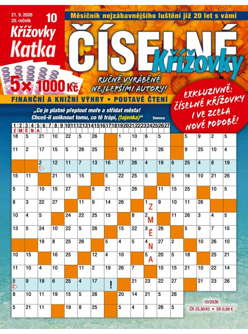 Roční předplatné Katka Číselné křížovky se slevou