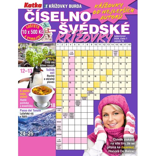 Roční předplatné Katka Číselno-švédské křížovky se slevou