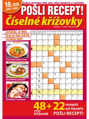 Pošli recept Číselné křížovky