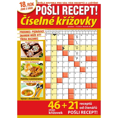 Roční předplatné Pošli recept Číselné křížovky se slevou
