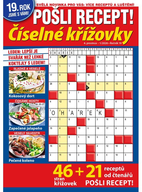 Roční předplatné Pošli recept Číselné křížovky se slevou