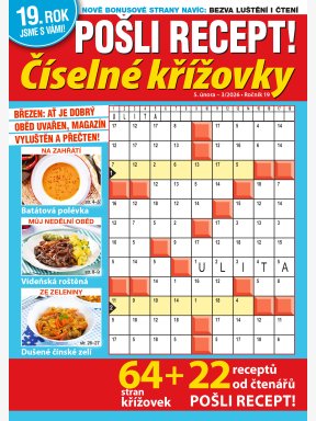 Pošli recept Číselné křížovky
