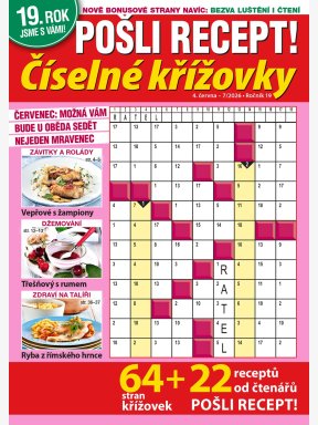 Pošli recept Číselné křížovky