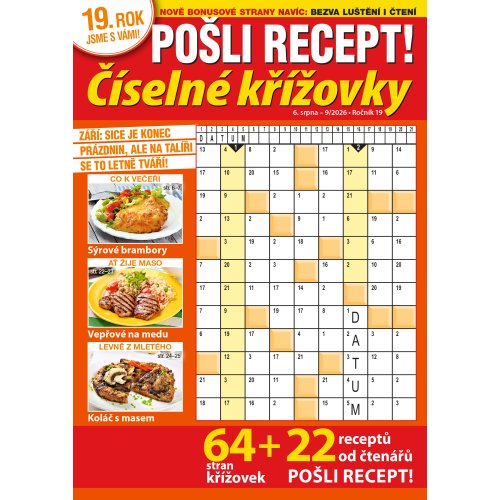Roční předplatné Pošli recept Číselné křížovky se slevou