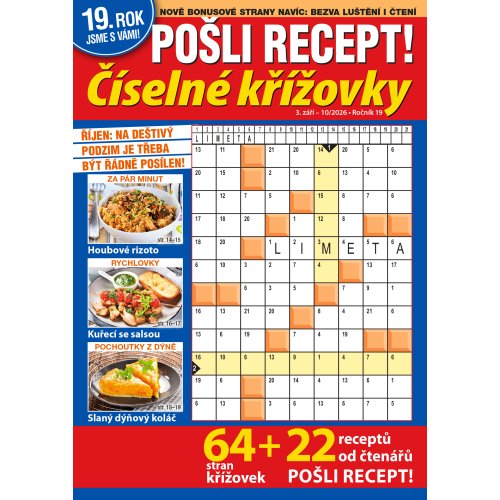 Roční předplatné Pošli recept Číselné křížovky se slevou