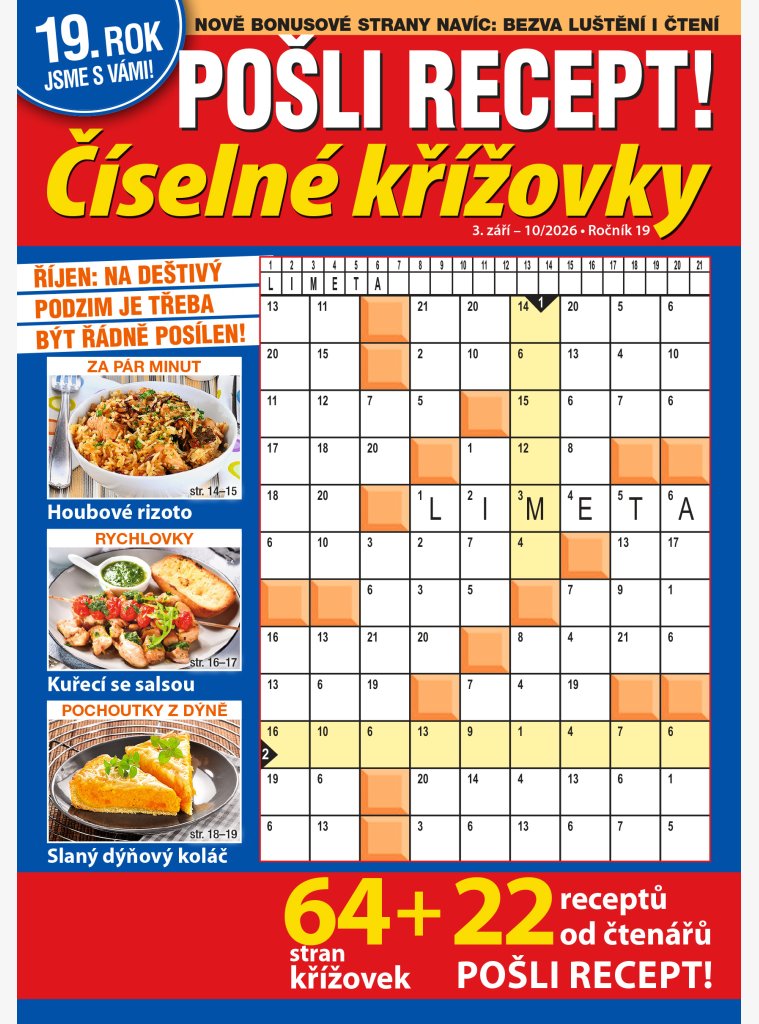 Pošli recept Číselné křížovky
