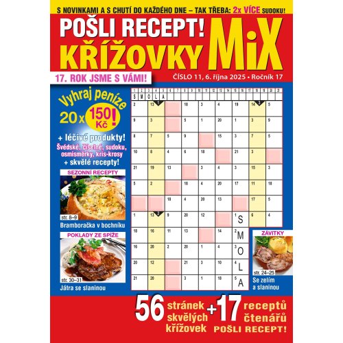 Roční předplatné Pošli recept Mix křížovek se slevou Roční předplatné Pošli recept Mix křížovek se slevou
