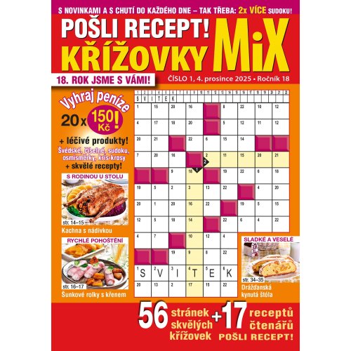 Roční předplatné Pošli recept Mix křížovek se slevou