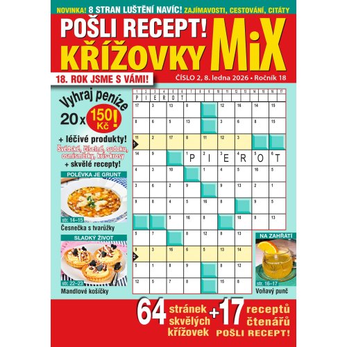 Roční předplatné Pošli recept Mix křížovek se slevou