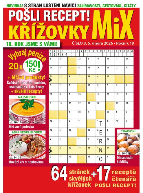Roční předplatné Pošli recept Mix křížovek se slevou