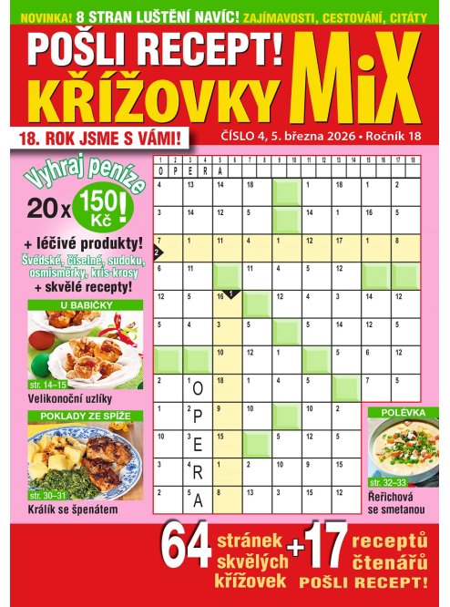 Roční předplatné Pošli recept Mix křížovek se slevou