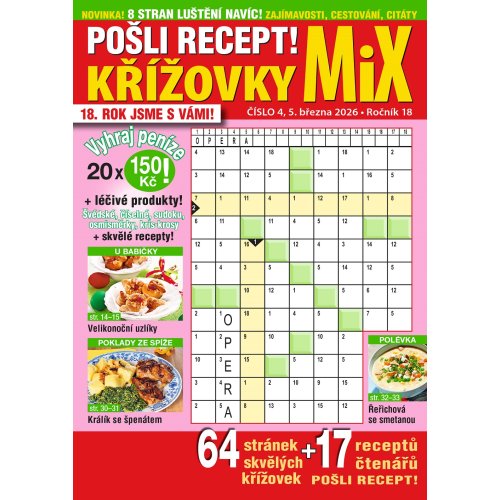 Roční předplatné Pošli recept Mix křížovek se slevou