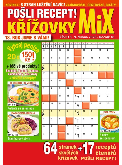 Roční předplatné Pošli recept Mix křížovek se slevou