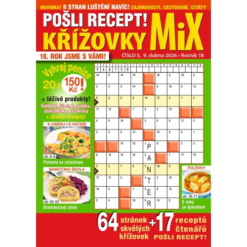 Roční předplatné Pošli recept Mix křížovek se slevou