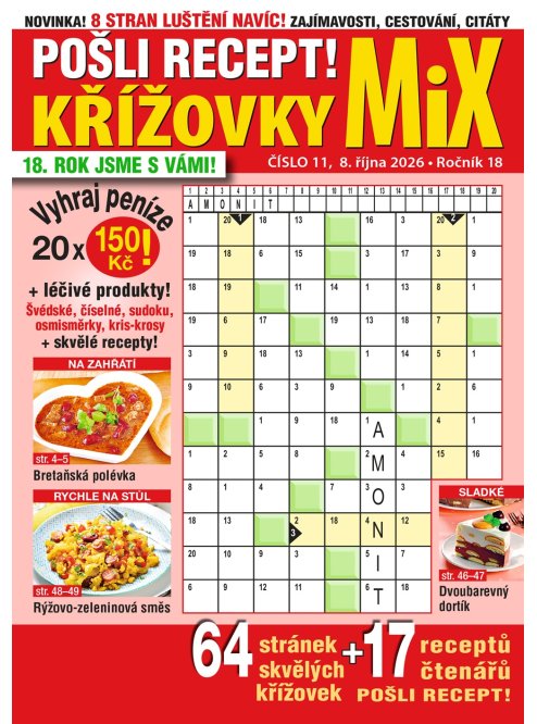 Roční předplatné Pošli recept Mix křížovek se slevou