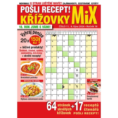 Roční předplatné Pošli recept Mix křížovek se slevou