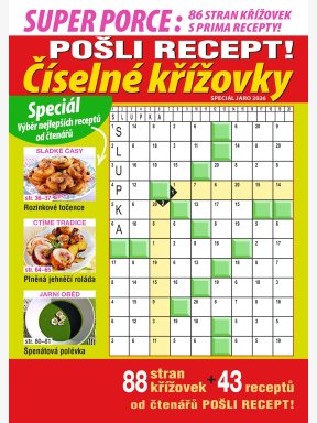 Pošli recept Superporce Číselné křížovky