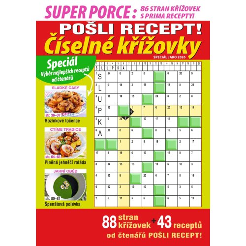 Roční předplatné Pošli recept Superporce Číselné křížovky se slevou