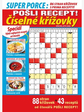 Pošli recept Superporce Číselné křížovky