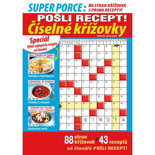 Roční předplatné Pošli recept Superporce Číselné křížovky se slevou