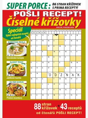 Pošli recept Superporce Číselné křížovky
