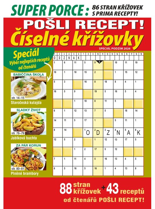 Roční předplatné Pošli recept Superporce Číselné křížovky se slevou